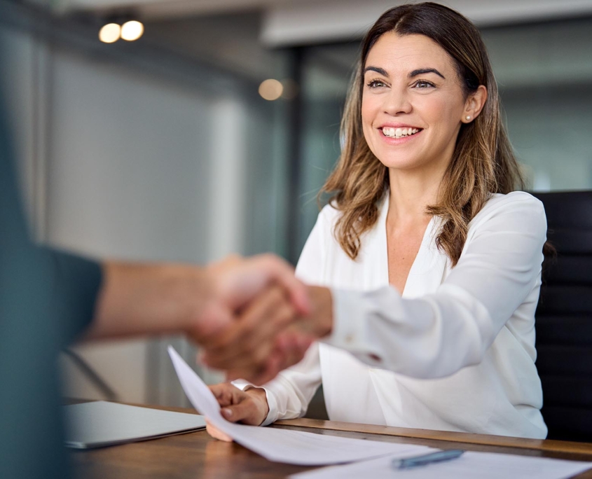 Business people shaking hands